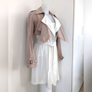 TRUTH AND PRIDE Ivory and Beige Trench Coat; Size Likely XS